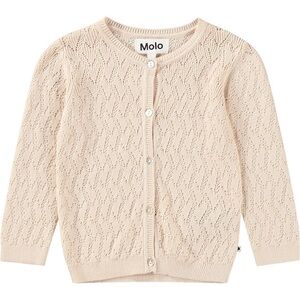 NWT MOLO baby gilli cardigan in whisper pink off white pear button size 3m